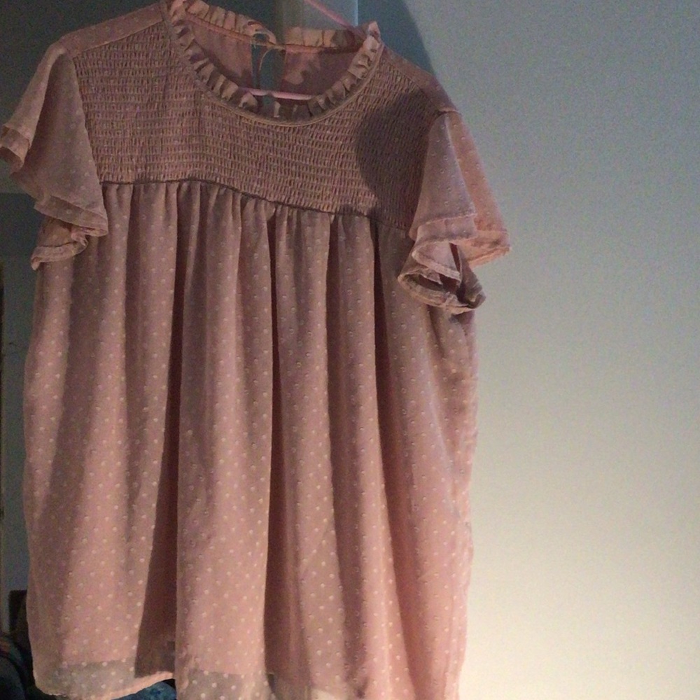 Women’s 2x cute pink blouse
